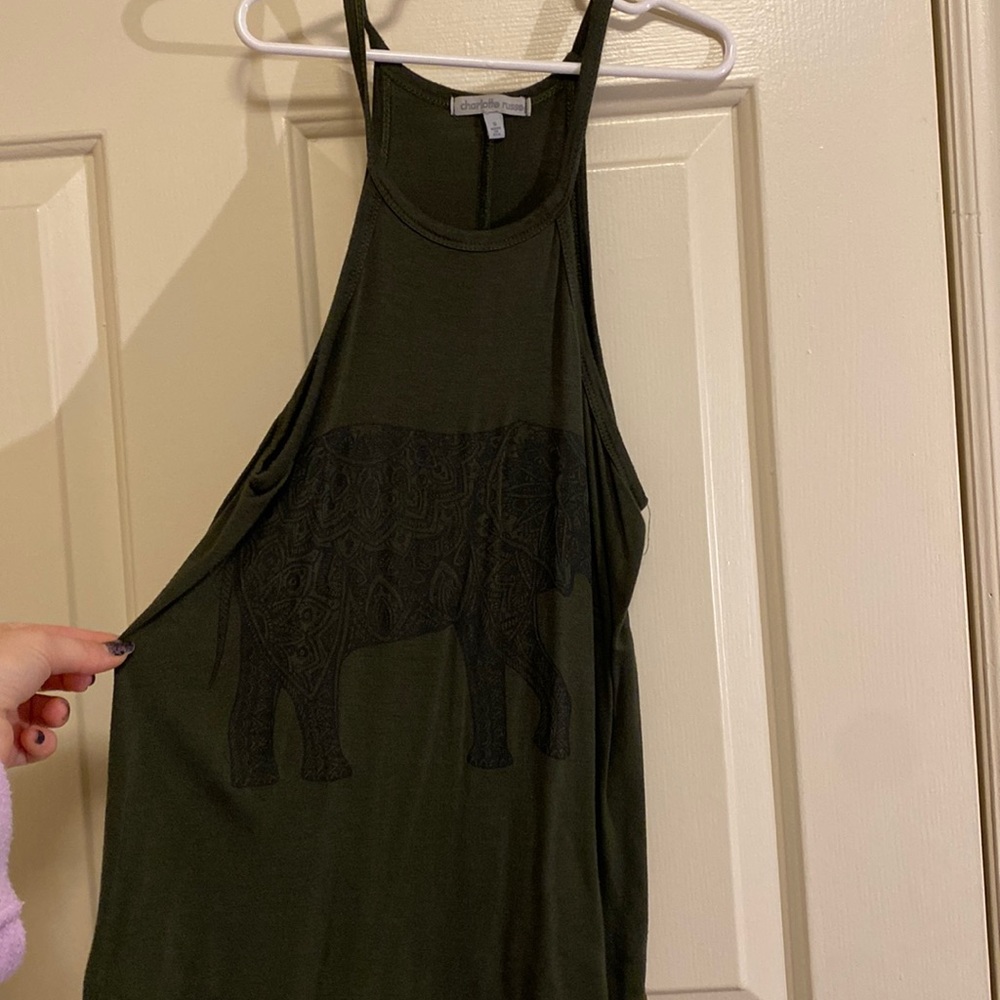 Army Green Elephant Charlotte Russe tank size: S